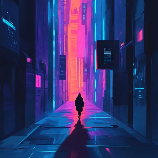 Experience the tension and unease of a cyberpunk city at night with this instrumental synthwave track. Pulsing synths and haunting melodies create an atmosphere of anxiety and suspense as if navigating through neon lit streets filled with unknown dangers.