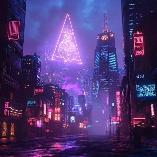 A serene yet powerful track that combines traditional spiritual elements with futuristic electronic sounds, perfect for meditative journeys in a neon lit metropolis of the future