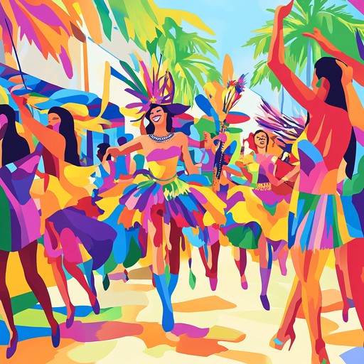 A lively instrumental samba track featuring upbeat rhythms and festive melodies that transport listeners to the heart of a bustling brazilian carnival, capturing the essence of joy, freedom, and community spirit.