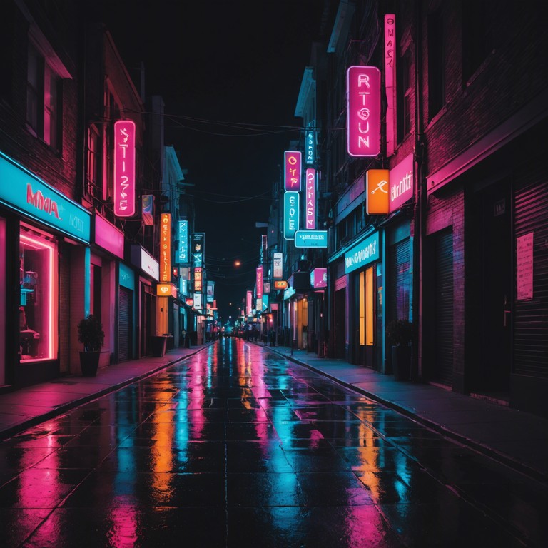 The track captures the vibrant energy of a city at night, as colorful neon lights flicker and pulse to the rhythm of deep, soulful basslines and slick synthesizer melodies. The music weaves through the soundscape of busy streets, merging modern electric vibes with the timeless sensation of a groovy, dance filled night out.