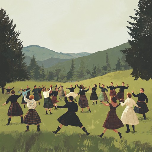 A lively and spirited scottish highland dance featuring anthemic bagpipes, evoking the essence of traditional celebrations in the highlands with energetic rhythms and invigorating melodies. This track will transport listeners to the scenic landscapes of scotland, celebrating its rich cultural heritage through vibrant and rhythmic tones