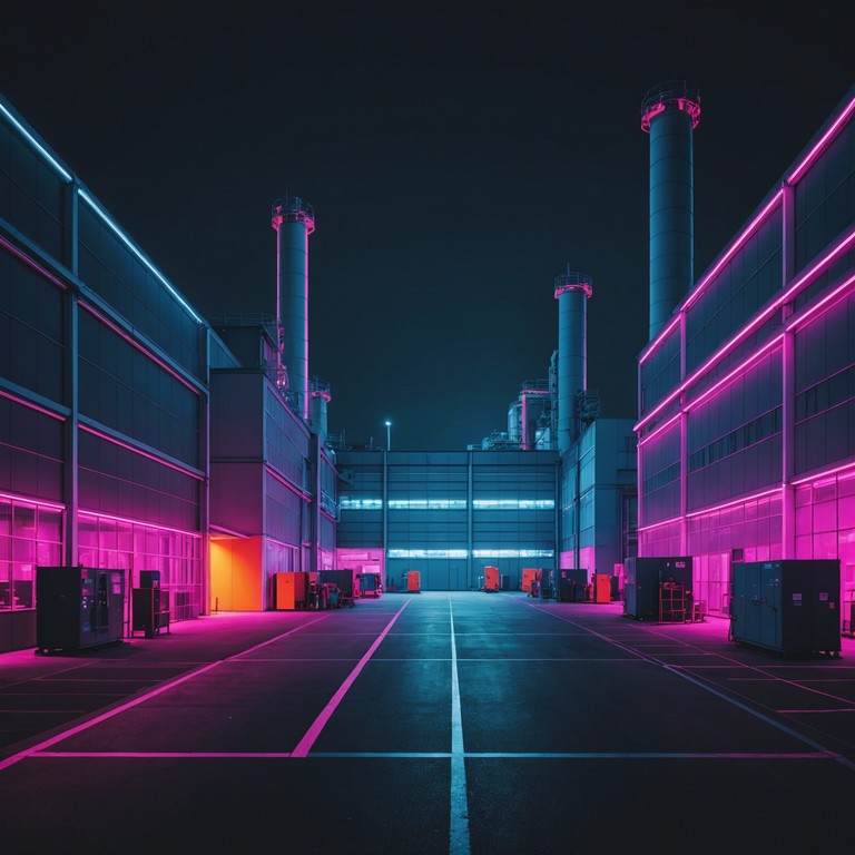 Imagine a cosmopolitan city in a distant future where music is a form of energy powering neon lit factories. As workers install cybernetic enhancements, the sound of electric guitars blending with industrial machinery fills the air, creating a relentless beat that is both invigorating and curiously hypnotic.