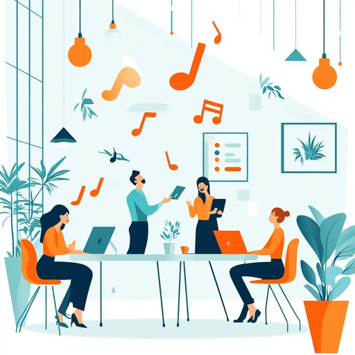 A cheerful instrumental track with lively rhythms and catchy tunes designed to uplift spirits in a corporate environment, encouraging creativity and collaboration.