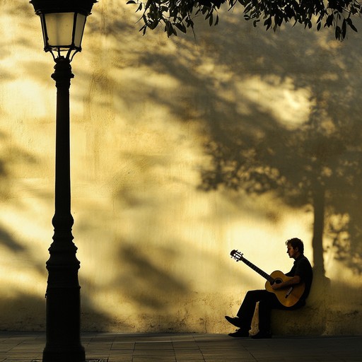 A musical voyage through the tender strums of classical guitar intertwined with the sultry, melancholic essence of latin jazz. This piece evokes an emotional sunset, resonating with deep emotional undercurrents and a sense of yearning.