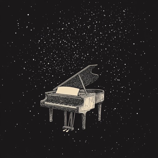 The composition evokes the quiet beauty of the cosmos, with delicate melodies that rise and fall like distant stars twinkling in the night sky. The music builds softly, layering harmonies that convey both the loneliness and the awe inspiring grandeur of the universe.