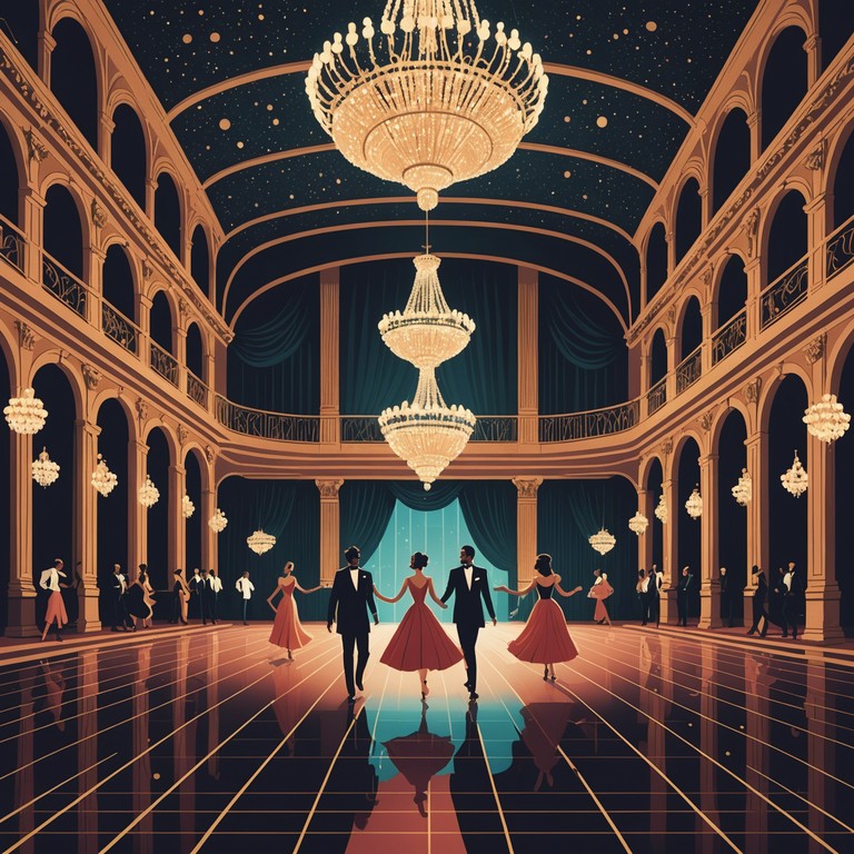 Imagine an 80s themed grand ballroom with a modern symphonic twist, where the past and future collide in a beautiful paradox. The track acts as a bridge across decades, merging the classical with the modern in an uplifting, spectacular fusion.