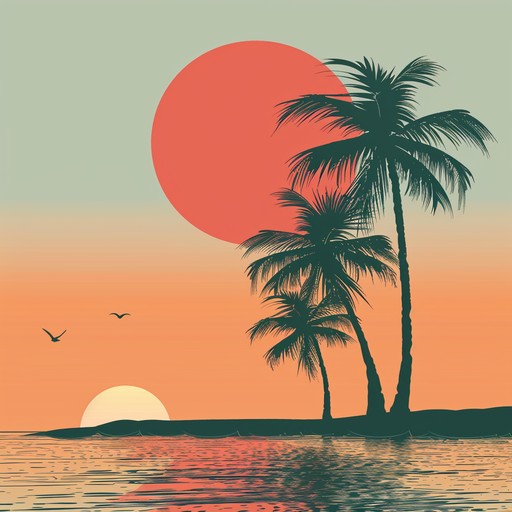 Immerse yourself in a tranquil instrumental showcasing tropical beats, gentle waves, and ambient bird songs. This piece paints a vivid soundscape of an island sunset, evoking relaxation and joy.