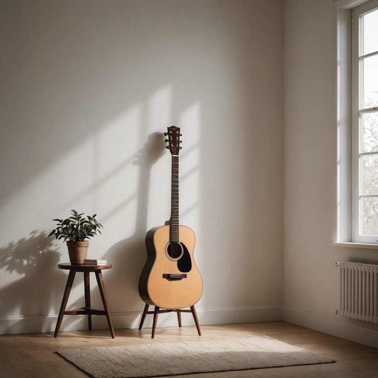 This track features a soft acoustic guitar playing in a serene environment, where each pluck of the string brings a sense of calm and encourages the listener to aspire for greater things in a quiet, introspective way.