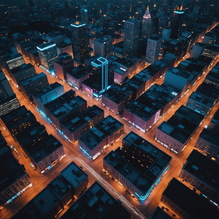 Imagine cruising through an urban expanse, with towering digital billboards and the rhythmic glow of streetlights. This track captures that spontaneous spirit of late night adventure fueled by a dynamic electronic beat.