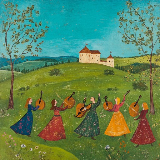 A lively instrumental featuring traditional lute melodies that bring to life the joyous spirit of medieval troubadours, inspiring listeners to dance and revel in the beauty of the countryside.