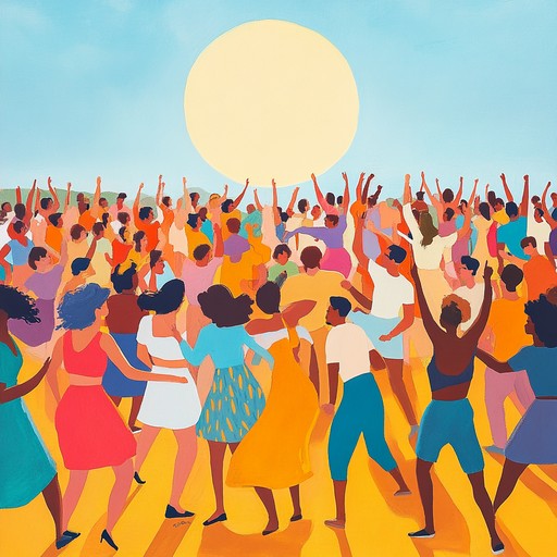 Feel the sun's warmth as radiant beats and uplifting melodies drive an energetic summer dancefloor celebration, perfect for joyous moments and lively parties.