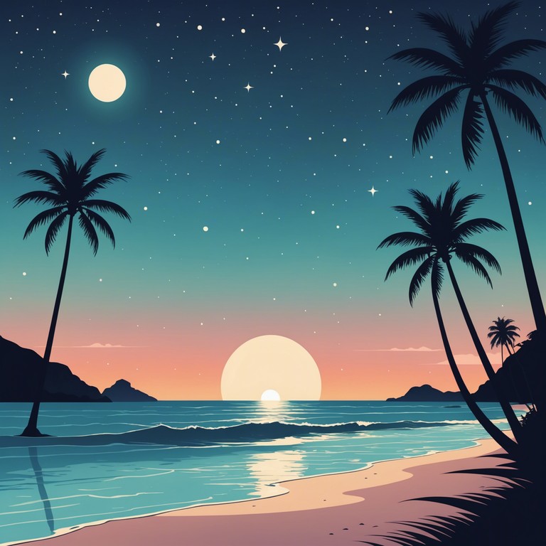 This track transports the listener to a mysterious tropical island under a star filled sky, where exotic beats mingle with the sounds of the night, creating an enigmatic and enticing auditory experience. The soft touches of a steel drum give this composition a distinctly tropical feel while maintaining an air of mystery.