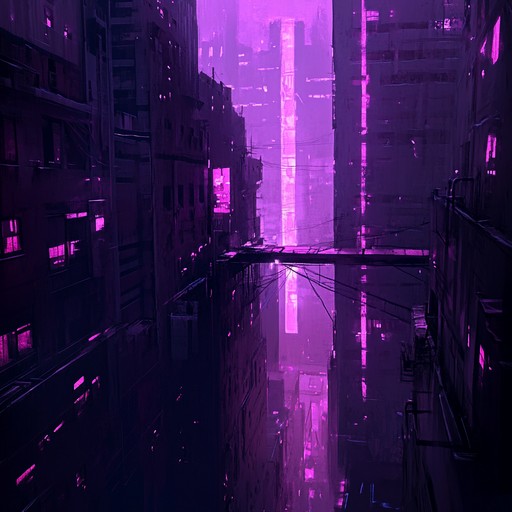 A mesmerizing journey through the neon lit streets of a futuristic cityscape, where pulsating synths depict a blend of hope and decay in a cyberpunk reality.