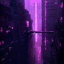 synths pulsate through dark, futuristic urban landscapes.