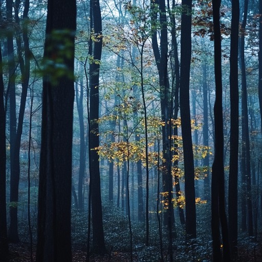 A tranquil, laid back instrumental piece featuring the shakuhachi flute, capturing the essence of an evening breeze rustling gently through the trees, bringing peace and serenity to the listener