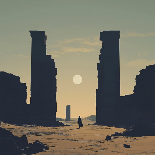 A gripping middle eastern instrumental that draws listeners into an atmosphere of suspense and enigma, filled with traditional melodies and rhythmic patterns that paint a picture of a desert filled with ancient whispers and secrets.