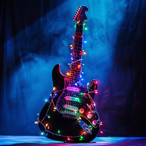 A unique blend of festive holiday sounds and aggressive metal riffs, paired with high energy rap verses, creates an electrifying atmosphere that's perfect for a rockin' celebration. The track maintains a powerful, upbeat dynamic, capturing the essence of both genres for an unforgettable festive experience.