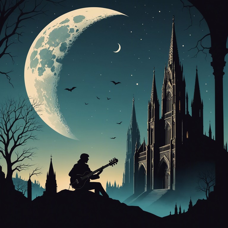 Under a starlit sky, a fusion of gothic and ethnic elements chants the tale of an ancient, mystical night where every beat resonates with deep cultural echoes. The sitar leads with its mesmerizing sound, creating a unique introspective musical experience.