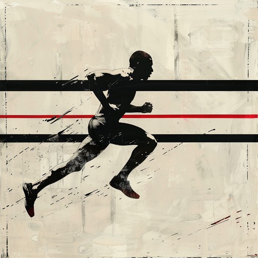 An energetic and uplifting instrumental track that captures the exhilaration and triumph of a sprinter's final dash to the finish line. The music builds in intensity, mirroring the athlete's determination and drive, culminating in a victorious crescendo as they cross the tape and take their well-earned victory lap around the track.