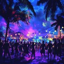 an energetic edm tune with bright synths and cheerful rhythms