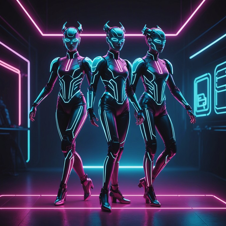 Cyber salsa fusion takes the passion of traditional salsa and infuses it with electronic, futuristic elements, offering a compelling dance track that bridges time and culture, suited for both lively parties and reflective moments in a neon lit lounge.