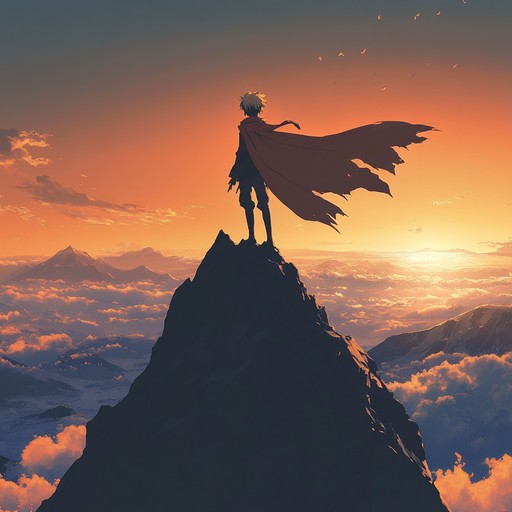 A powerful instrumental piece that embodies the climactic moment of triumph in an anime, featuring uplifting orchestral arrangements, driving rhythms, and soaring melodies that evoke a sense of victory and accomplishment.