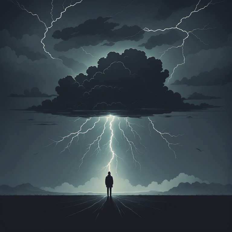 Imagine a scene set on a dark, storm drenched evening where every sound intensifies the turmoil within. The music captures the essence of internal and external chaos, blending powerful orchestral bursts with an undercurrent of relentless tension. The composition uses escalating musical phrases that mirror a journey through a tempest, reflecting both literal and emotional storms.