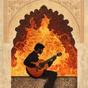 passionate flamenco guitar ignites fiery rhythms of andalusia.