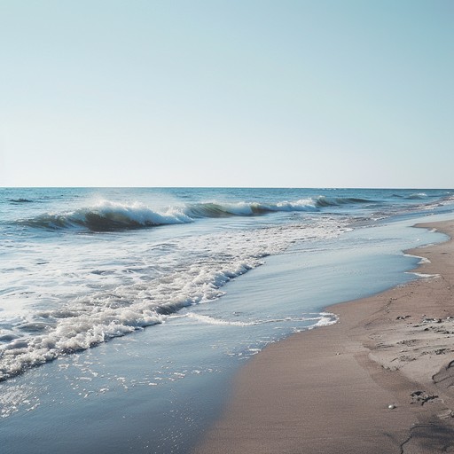 A light, airy track that invokes the feeling of a beach day with soft melodies intertwined with the sounds of gentle waves and breezy winds, creating a soothing and carefree atmosphere perfect for relaxation and meditation