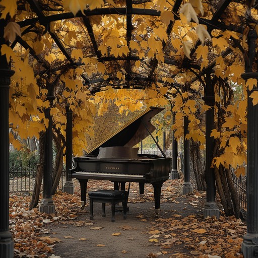 A delicate piano piece that captures the essence of autumn's melancholy, with soft, cascading notes that intertwine like falling leaves. The subtle use of minor chords enhances the sense of longing, while the slow tempo and gentle dynamics create a deep, introspective mood, perfect for moments of quiet contemplation and emotional release.