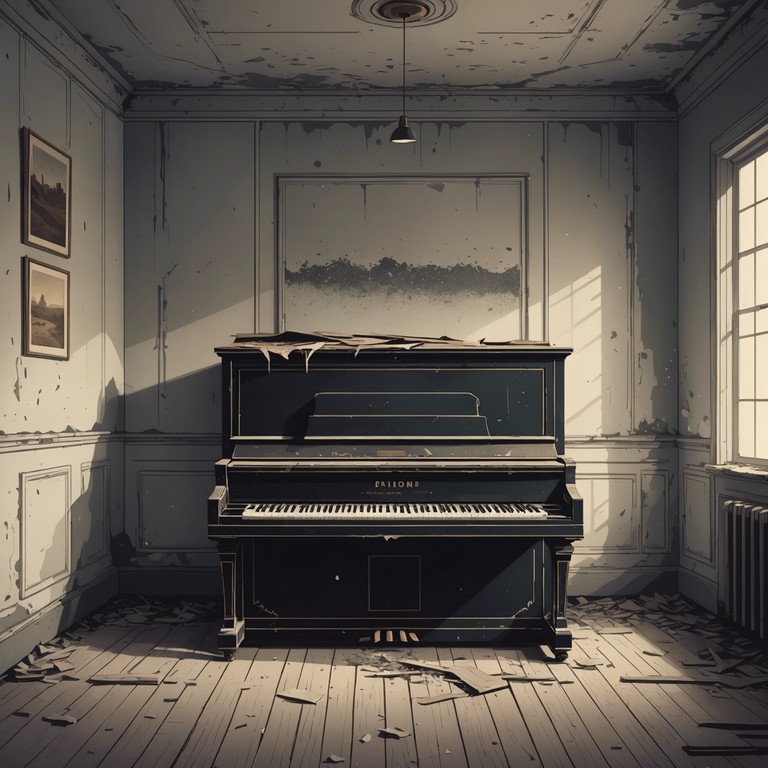 A haunting piano driven piece that delves deep into the heart's recesses, drawing out a poignant mix of sorrow and peace. It serves as a tribute to what once was, a musical journey through the corridors of the past where each note reverberates with the echoes of silent memories.