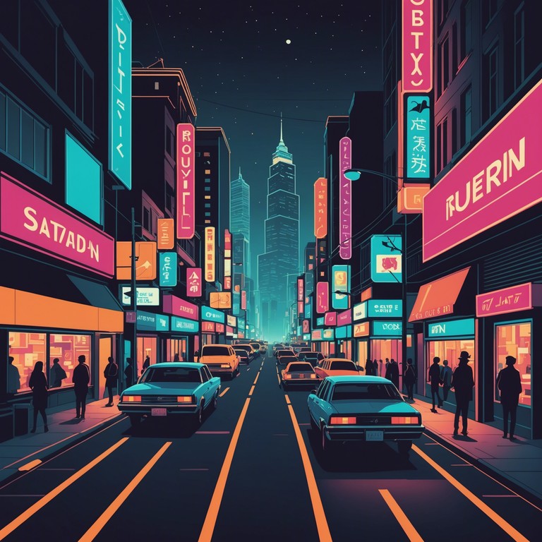 A track that captures the vibrant and edgy spirit of the city at night through the eyes of a lone wanderer. Gritty bass lines and groovy rhythms create an energetic atmosphere, with street noises subtly woven in to enhance the urban feel.