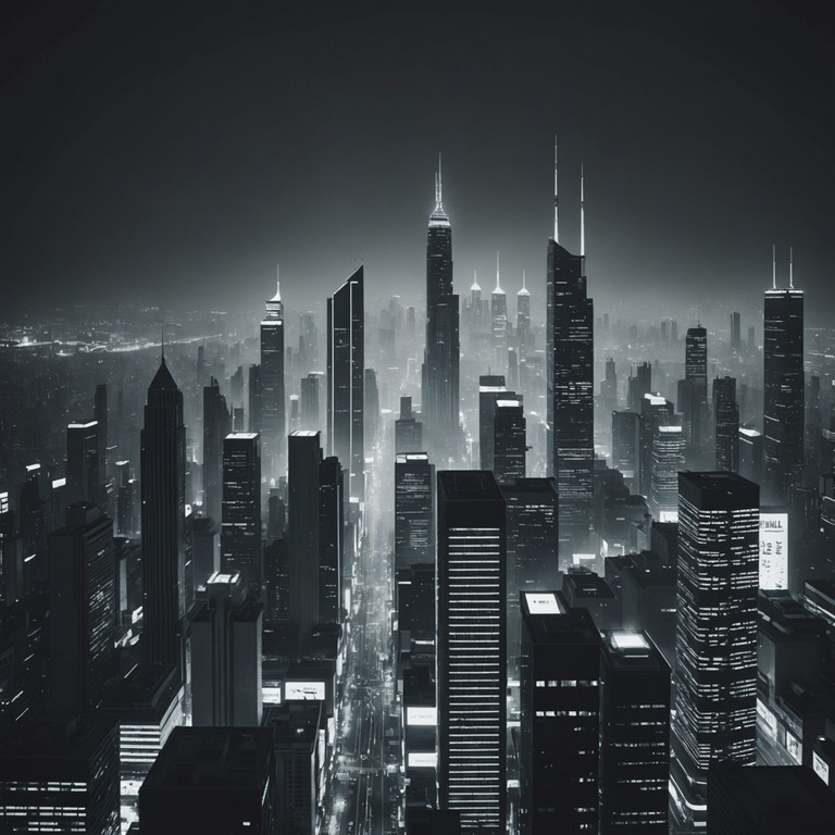 Set in a futuristic urban environment, this track captures the essence of a mechanical world with its relentless beats. The rhythmic pulsing of the synthesizer underscores a landscape dominated by towering steel structures and the constant whirl of machinery. The atmosphere is tense and immersive, evoking images of a society at the peak of technological advancement, where humanity merges with technology.