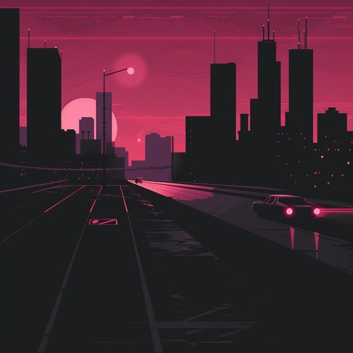 This track should capture the essence of a high-speed chase through a neon-lit city with sharp synths and deep bass lines. Incorporate trap beat elements that accentuate a feeling of urgency and danger with layers of atmospheric sounds to create a vivid soundscape of the urban night.