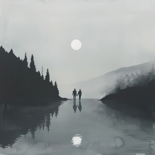 A soft indie song featuring delicate guitar strumming under a moonlit night, capturing the essence of a romantic walk with a loved one. The music paints an emotional picture of heartfelt moments, gentle whispers, and shared glances, making it perfect for a serene, reflective experience. The ambient tones create a soothing, dreamlike atmosphere.