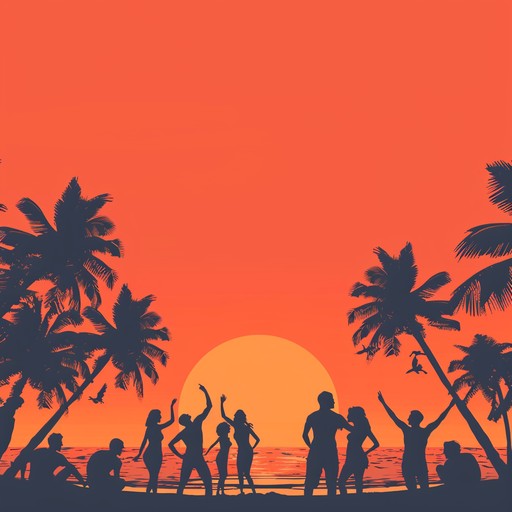 Imagine a lively beach party, with the sun setting on the horizon while this track fuels the atmosphere. Featuring upbeat drums, electric guitar riffs, and a groovy bassline, this song captures the joy and freedom of summer days spent by the sea. It's a perfect mix of cheerful rhythms and infectious melodies, designed to make you feel good and ready to dance.