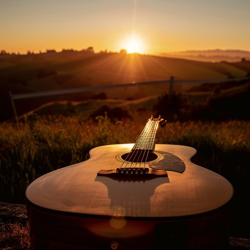 **this indie folk composition evokes introspective moments and serene reflections of an evening sunset. The soothing acoustic guitar gently strums, creating a landscape of sound that guides listeners through peaceful, reflective scenes. Ideal for moments of deep thought and quiet relaxation.**