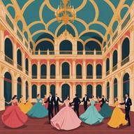 celebratory dance in majestic vienna settings