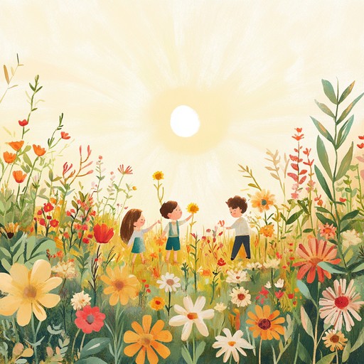 This track features a delightful journey through a magical garden, complete with bouncing melodies and cheerful harmonies that evoke images of children playing and exploring in a sunlit, flower filled space. The rhythm is energetic and full of joy, making it perfect for engaging young listeners and stimulating their imagination.