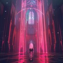 eerie blend of gothic organ and futuristic electronic textures