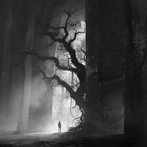 A hauntingly beautiful instrumental track that conjures images of ancient ruins and forgotten tales whispered by the shadows. Ethereal voices mix with a minimalistic orchestral arrangement to create a soundscape that is as mysterious as it is mesmerizing.