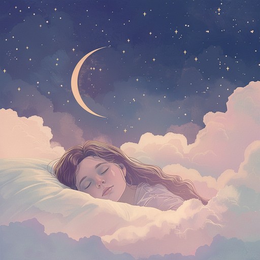 This soft, ethereal lullaby features delicate piano notes that dance lightly over a warm, comforting bed of atmospheric pads and subtle nature sounds. The tranquil composition creates a peaceful, dreamy soundscape perfect for calming the mind and lulling you into a restful slumber.