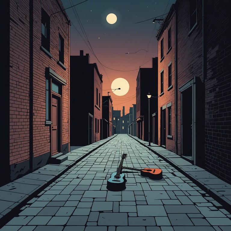 Shadows creep unseen incorporates a deep, foreboding blues guitar riff echoed with minimal percussion that engenders a chilling atmosphere. The piece gradually builds, twisting the traditional blues into something eerie and suspenseful, perfect for a climactic scene in a psychological thriller or a late night reflective moment.