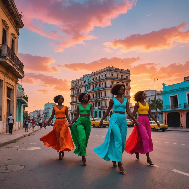 Imagine a joyous early morning on a vibrant havana street, where the air thrums with life and rhythm. This track captures the essence of a cuban sunrise, filled with energetic beats and joyous dances. The music is an homage to the traditional afro cuban scene, enriched with modern flair, making it impossible not to move along.