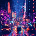 energetic drum n bass exploring vibrant cityscapes