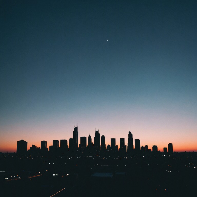 This track combines the essence of a serene urban night with the nostalgic undertones of soft rock, capturing the contemplative stillness of city lights fading into twilight. Themes of solitude and reflection are explored through melodious guitar tunes, blending into the soft hum of the cityscape.