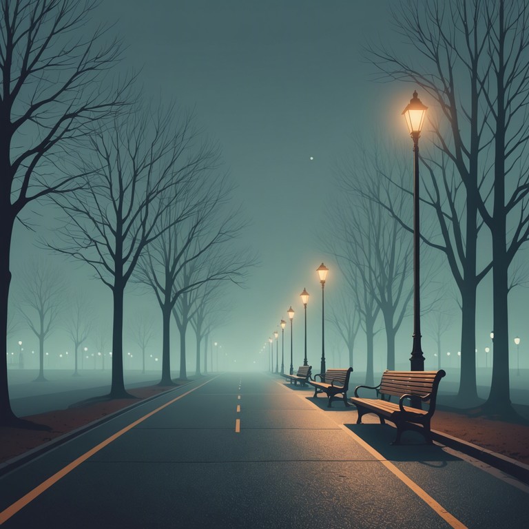 This alternative version offers a more introspective take on the theme, focusing on the subtle interplay of piano notes that evoke stories of roads once traveled, now reclaimed by silence and shadows.