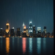 urban soundscape with reflective, soft synths.
