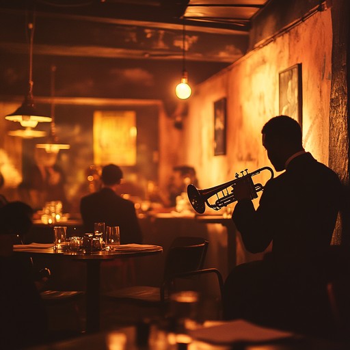 A sophisticated swing piece with a sense of nostalgia and melancholy, capturing the essence of a dreamy evening in the 1930s. The smooth trumpet leads the melody through softly swinging rhythms, evoking bittersweet memories and introspective moments in a dimly lit jazz club. The piece pairs lush harmonies with gentle swings, creating an ambiance both soothing and reflective.