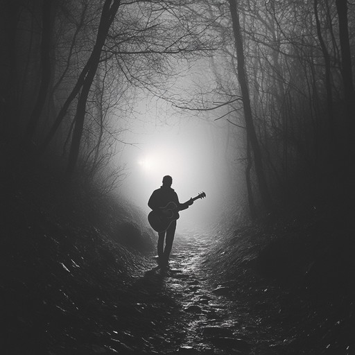 Echoes through misty realm presents a soothing yet introspective soundscape where the electric guitar intertwines with gentle electronic hums and ambient noise, inviting the listener to explore their inner thoughts and the deeper mysteries of an imagined mystical realm.